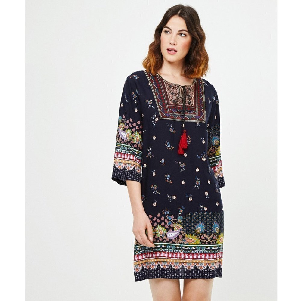 Vintage Unbranded Middle-Aged Boho Tunic Dress L